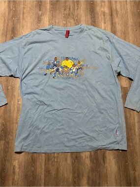 Vintage 90s Platinum Fubu Fat Albert Long Sleeve Blue Streetwear T Shirt 2XL